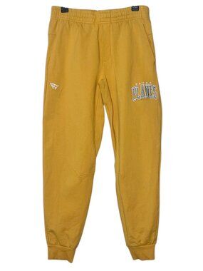 Paper Planes mens yellow pull-on terry joggers size S